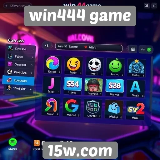 Interface do usuário do site win444 game